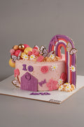 Pink Rainbow Butterfly Cake