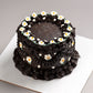 Dark Chocolate Vintage Daisy Cake
