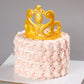 Gold Crown Rosette Princess Cake