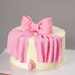 Pink Bow Drape Fondant Cake