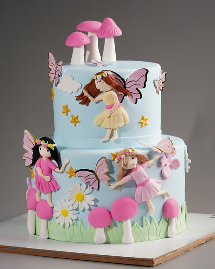 Fairy Garden Two Tier Cake