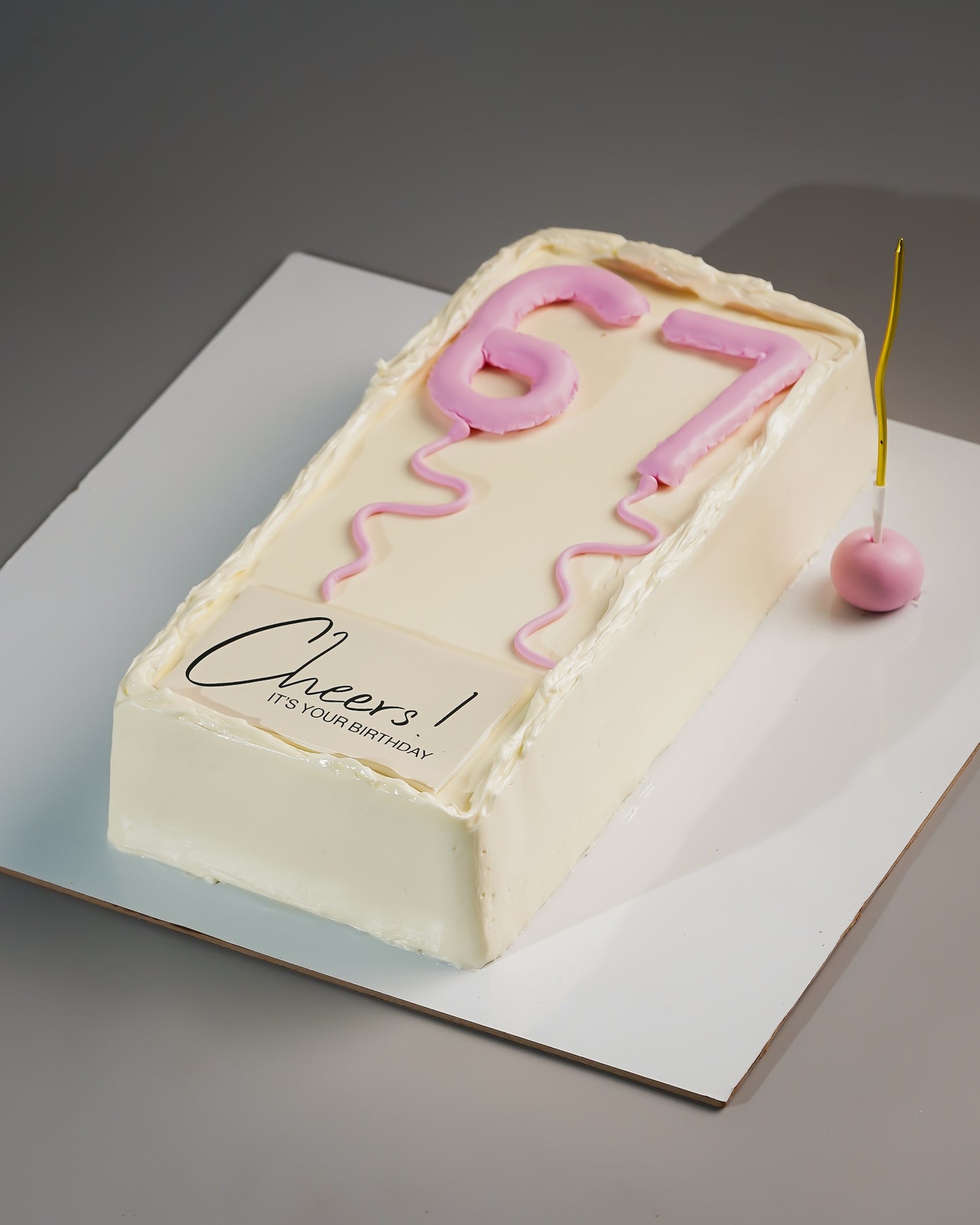 Cheers Minimal Number Cake