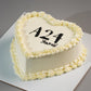 Heart Shaped Lettering Cake