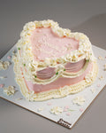 Pink Vintage Heart Cake