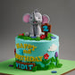Baby Elephant Birthday Cake