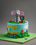 Baby Elephant Birthday Cake