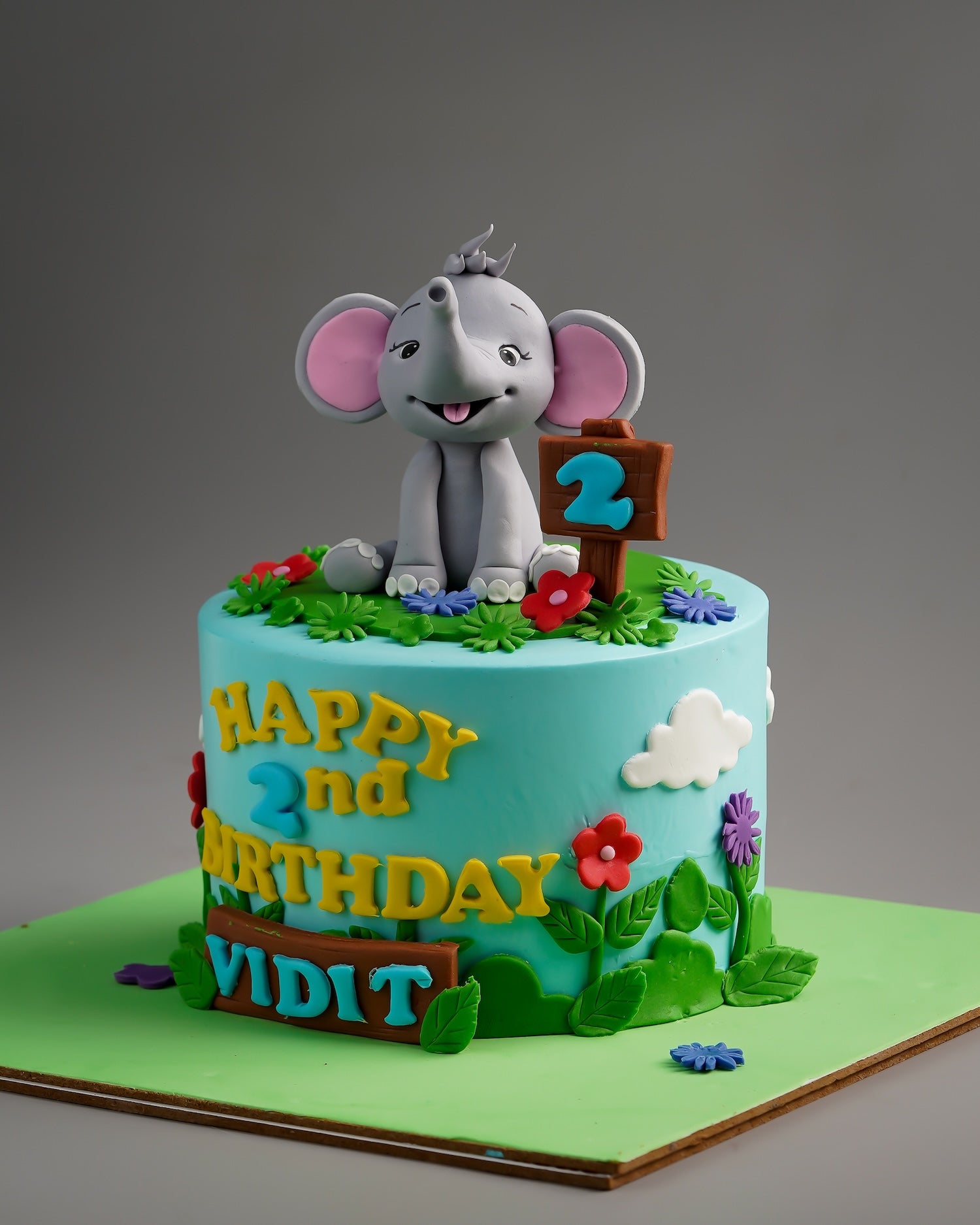 Baby Elephant Birthday Cake