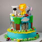 Jungle Animals Photo Cake