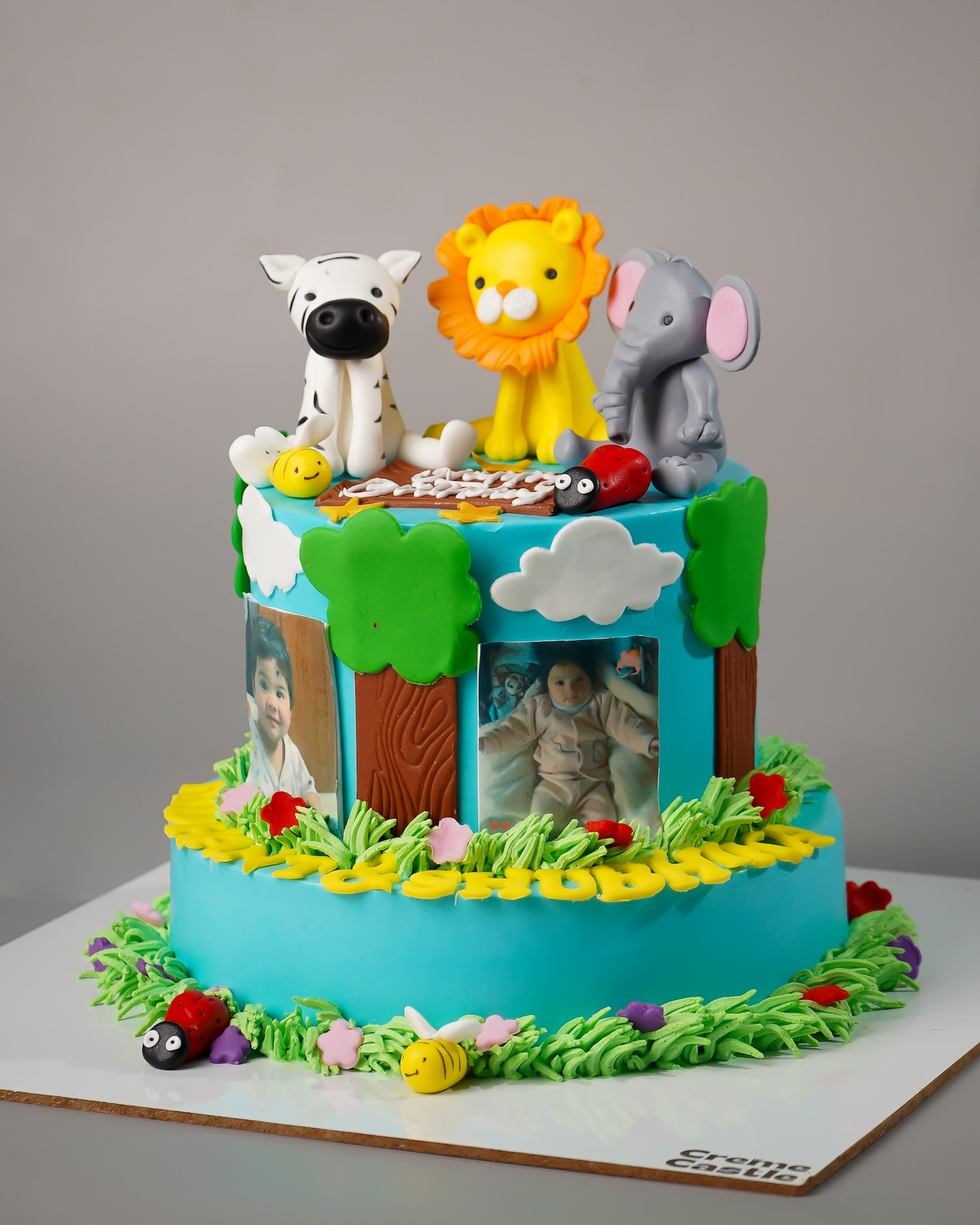Jungle Animals Photo Cake