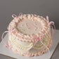 Peach Vintage Ribbon Cake