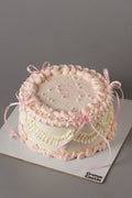 Peach Vintage Ribbon Cake