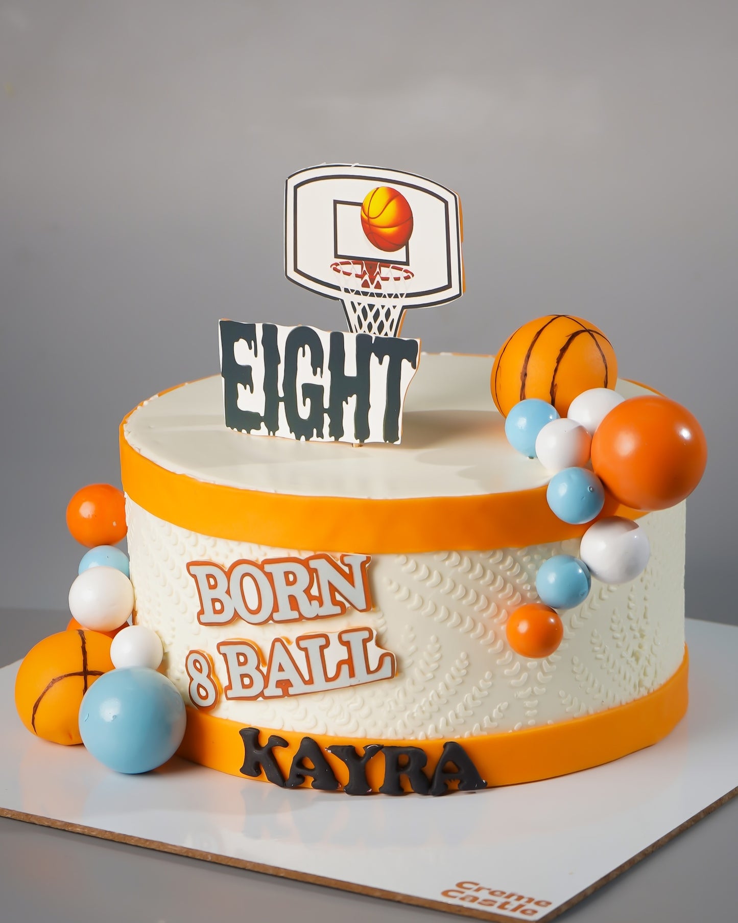 Born 8 Ball Basketball Cake