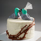 Kissing Love Birds Rustic Cake