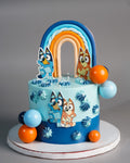 Bluey Rainbow Birthday Cake
