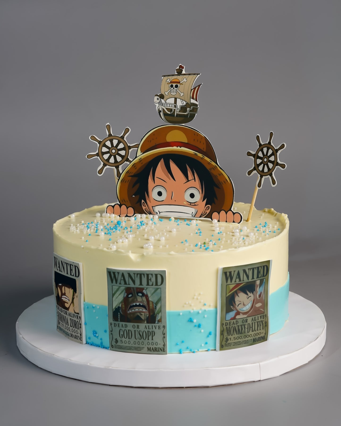 One Piece Wanted Poster Cake