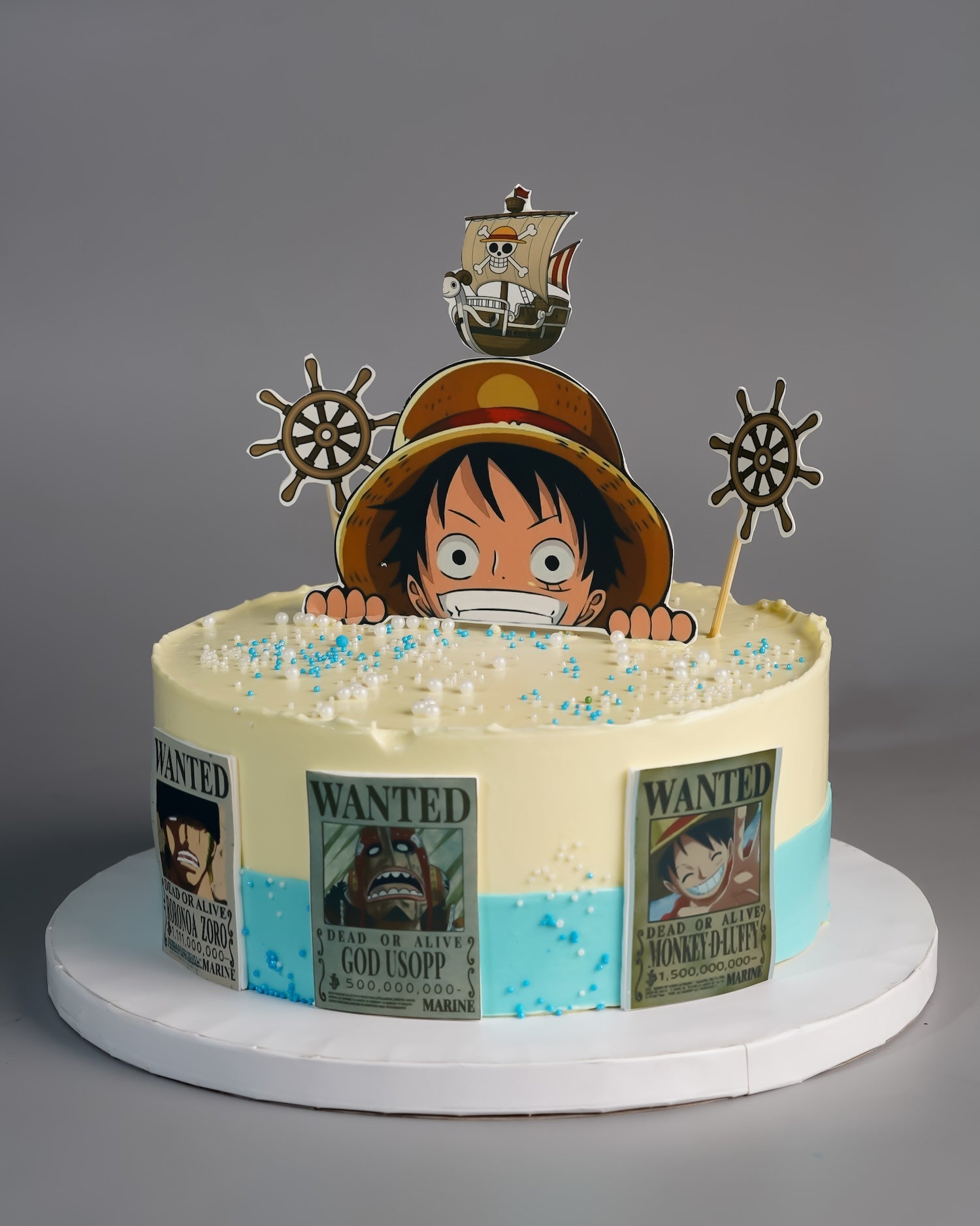 One Piece Wanted Poster Cake