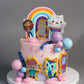 Gabby's Dollhouse Rainbow Cake