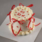 Red Bow 21st Birthday Cake