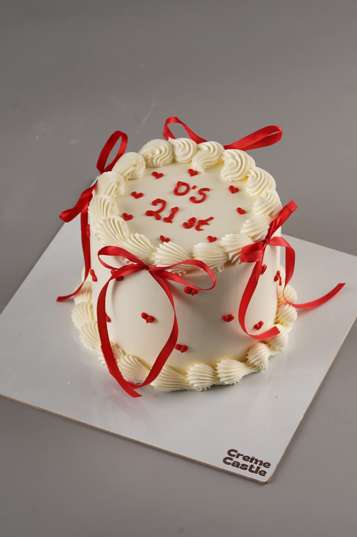 Red Bow 21st Birthday Cake