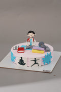Yoga and Gym Fitness Cake