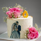 Engagement Ring Couple Cake
