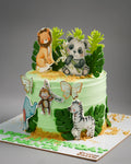 Jungle Friends Green Cake