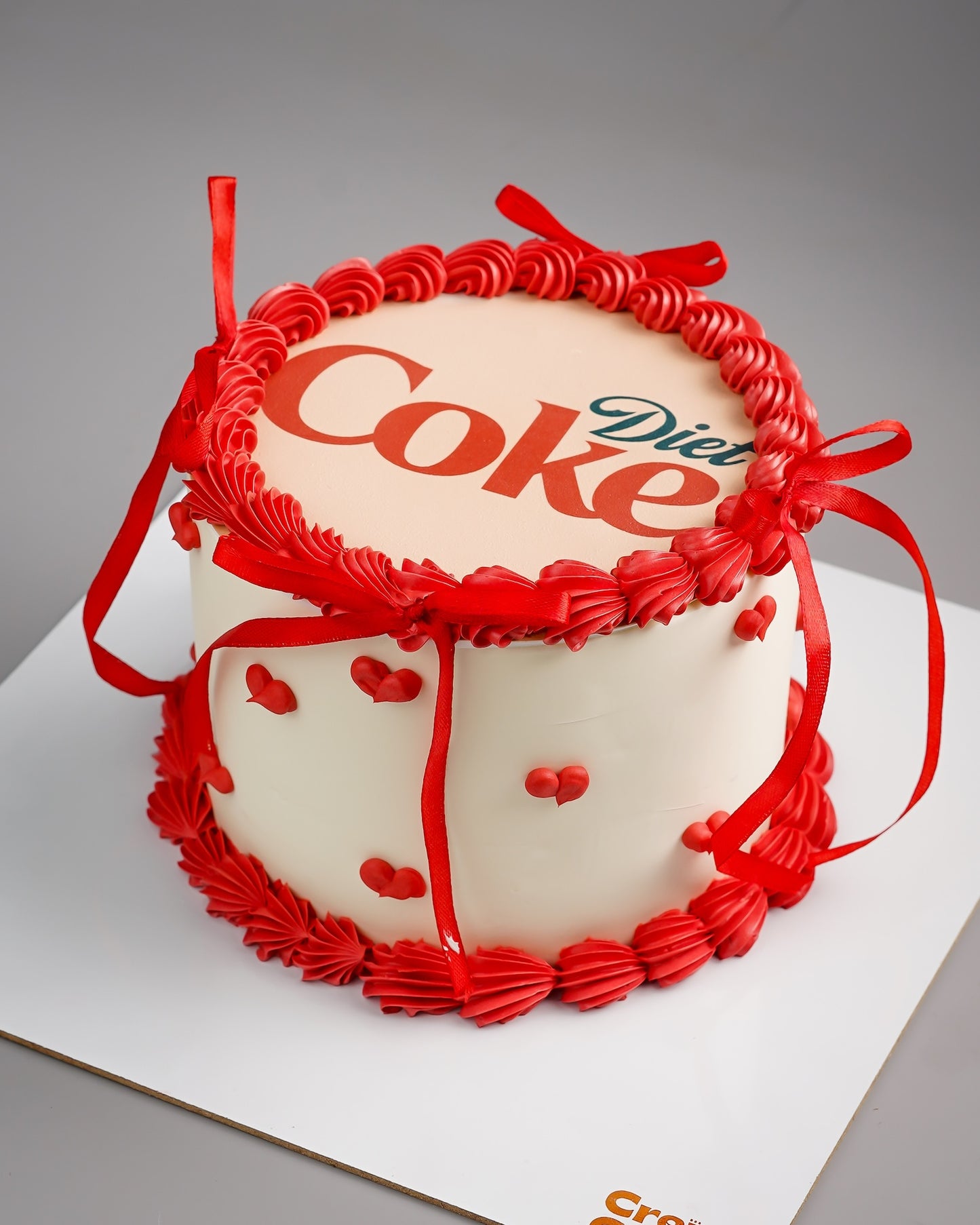 Diet Coke Vintage Ribbon Cake