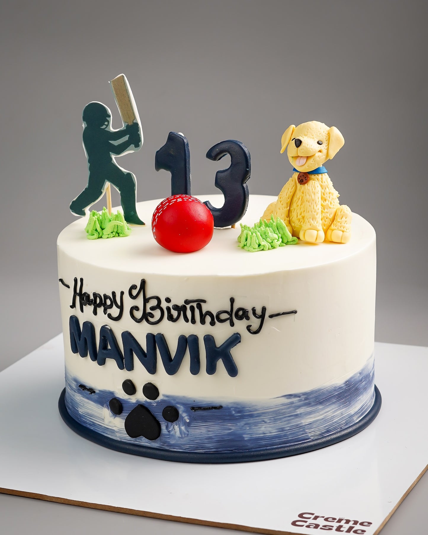 Cricket and Puppy Birthday Cake