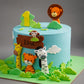 Jungle Animals First Birthday Cake