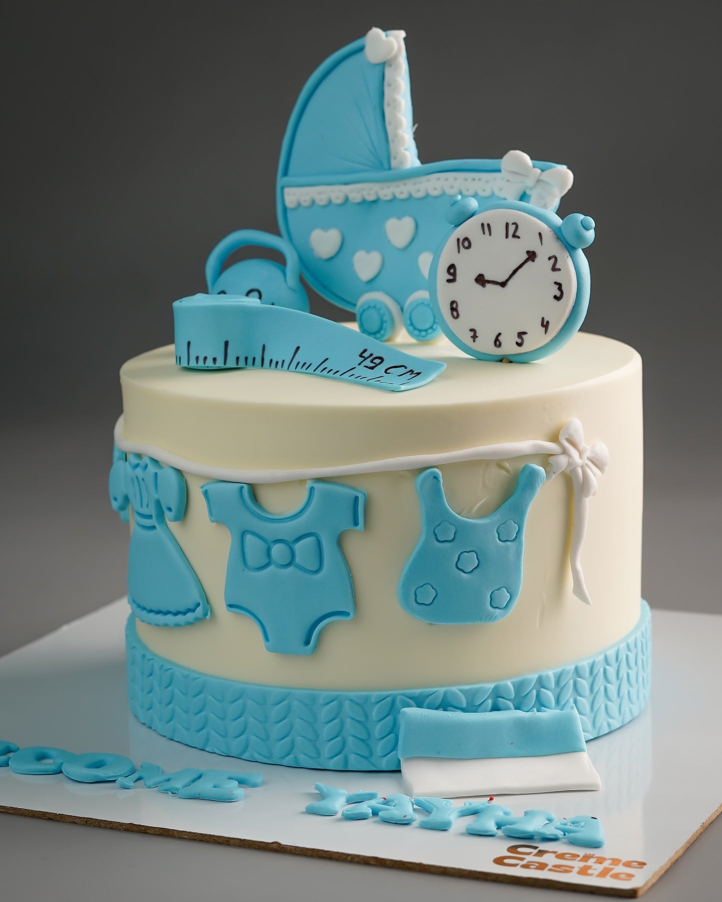 Baby Pram Welcome Boy Cake