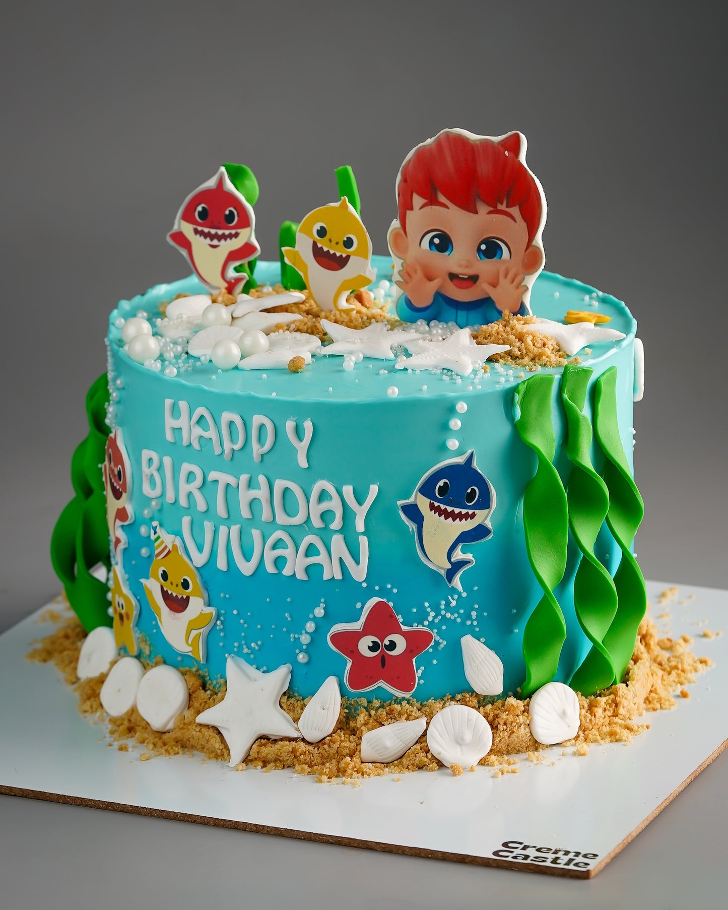 Baby Shark Underwater Cake