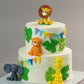 Safari Animals Two Tier Cake