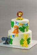 Safari Animals Two Tier Cake