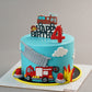Fire Engine Fourth Birthday Cake