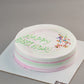 Pastel Swirl Simple Birthday Cake