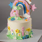Rainbow Wildflower Cake
