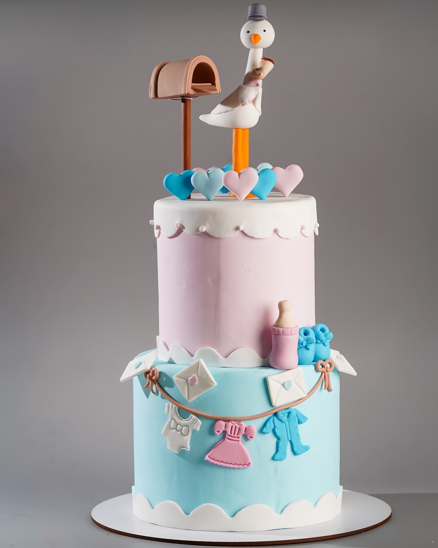 Stork Baby Shower Cake