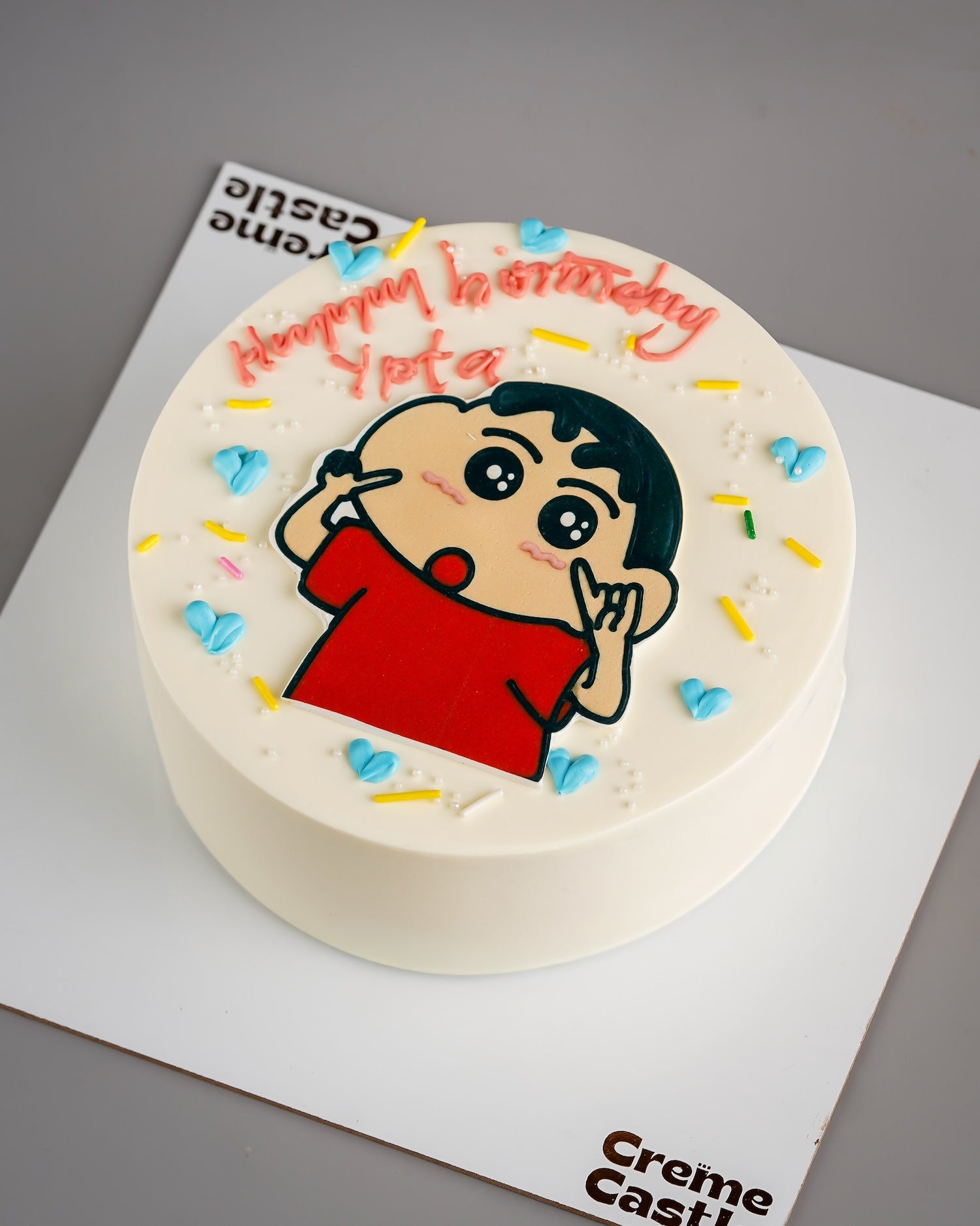 Shinchan Minimal Birthday Cake