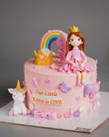 Princess Unicorn Rainbow Cake