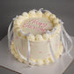 Ivory Vintage Ribbon Cake