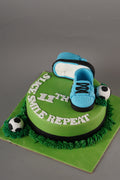 Football Boot Pitch Cake