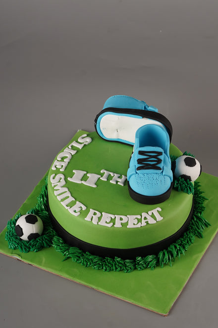 Football Boot Pitch Cake