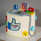 Social Media Milestone Cake