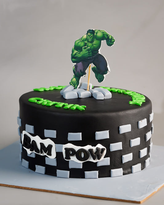 Hulk Smash Birthday Cake