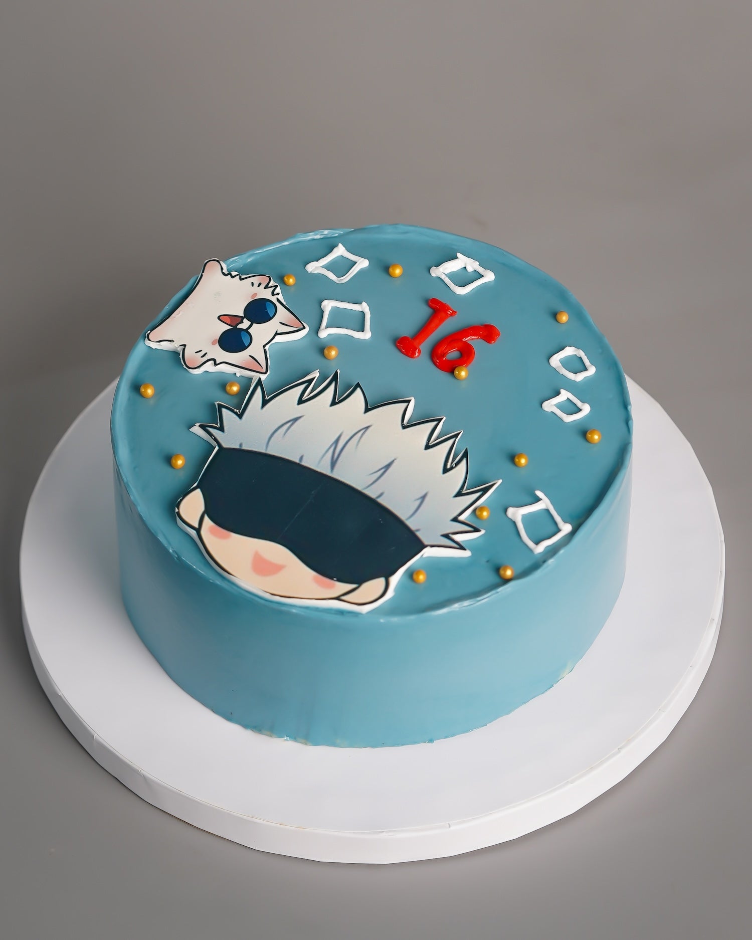 Chibi Gojo Blue Cake