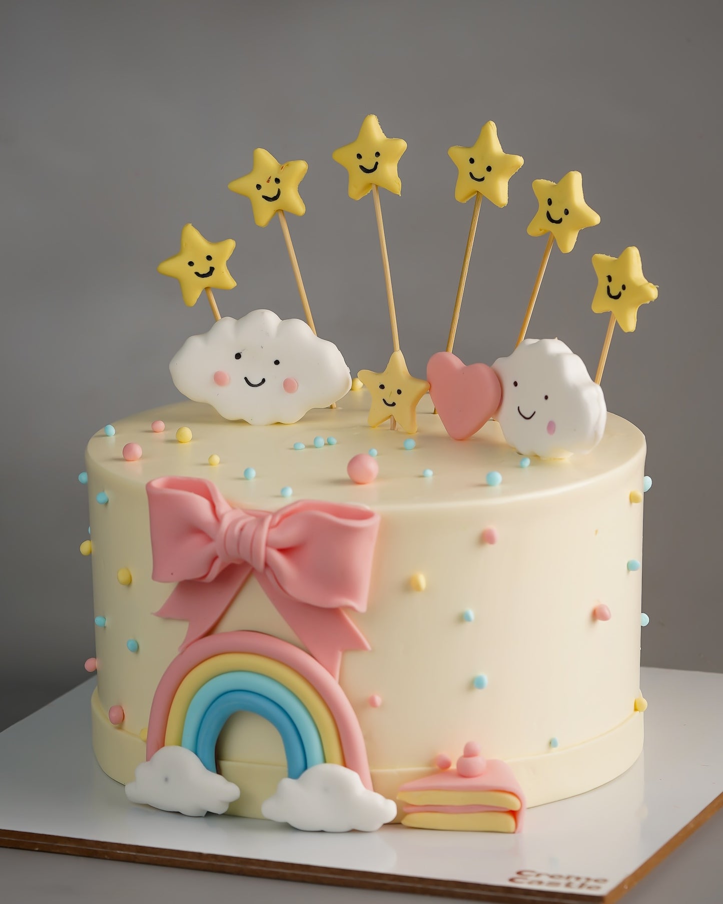 Pastel Rainbow and Clouds Cake