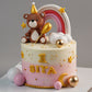 Teddy Rainbow First Birthday Cake