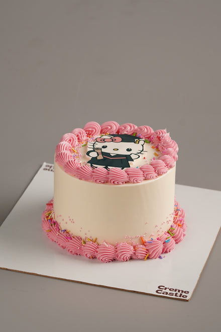 Hello Kitty Print Cake