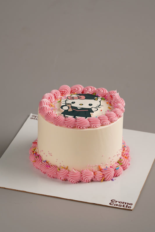 Hello Kitty Print Cake