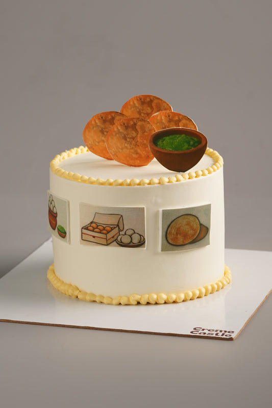 Golgappa Street Food Cake
